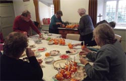 Preparing Christingles in the Old School Room