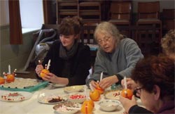 Preparing Christingles in the Old School Room