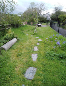 Streamside Garden mown by volunteers
